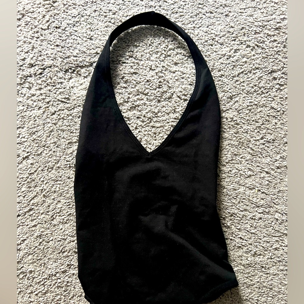 Black Backless Bodysuit
